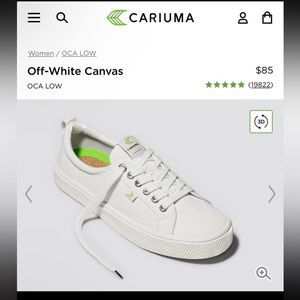 NWT Cariuma OCA Low Top Off White Canvas Sneaker